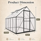 hooyeah greenhouse kits for outdoors, 6x10 ft walk-in shown in use