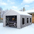 carport 10x20 ft heavy duty, car port with, front angle view