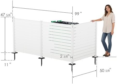 kozyard 50" w x 48" h outdoor privacy on a desk or shelf