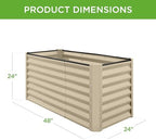 best choice products 4x2x2ft outdoor metal raised garden on a desk or shelf