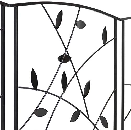 sunnydaze no dig decorative garden fence border, 5, front angle view