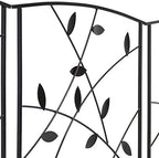 sunnydaze no dig decorative garden fence border, 5, front angle view