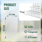 evereco 6 pcs greenhouse panel, 4'ft x 2'ft, close-up detail