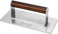 Brigii Smash Burger Press, Rectangular Grill Press, Bacon Press, Heavy Duty | Stainless steel, smooth surface, heat-resistant wooden handle, dishwasher safe, no seasoning, patties, steak, chicken, BBQ