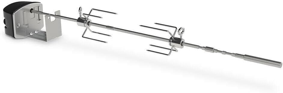 Weber Grill Rotisserie Kit for Spirit 200/300/500/700, Genesis Silver/Gold/Plat/1000-5500 - Great for Slow Roasting Chicken, Lamb, Ribs, or Turkey on your Weber Grill; Includes Spit, Forks, and Motor