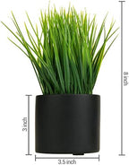 mygift tabletop artificial grass plants decorative faux greenery showing dimensions