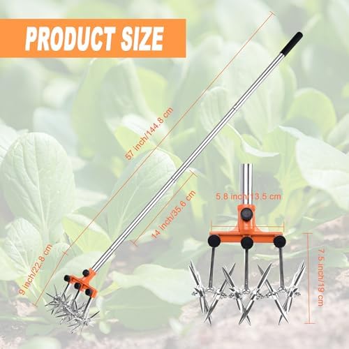 baraystus rotary cultivator garden rotary tiller adjustable stainless shown in use