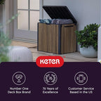 keter premium everwood 30 gal outdoor storage box, view 10