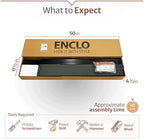 enclo vienna privacy screen, charcoal vinyl diy no, front angle view