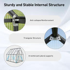 6x8 ft greenhouse with hygrometer, windproof warm plant on a desk or shelf
