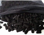 6 lbs carbon charcoal filter media pellets in, side view