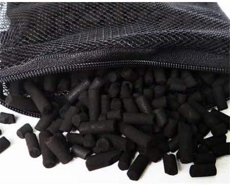 6 lbs carbon charcoal filter media pellets in, side view