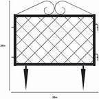 zhongma decorative metal garden fence, pack of 4pcs, close-up detail