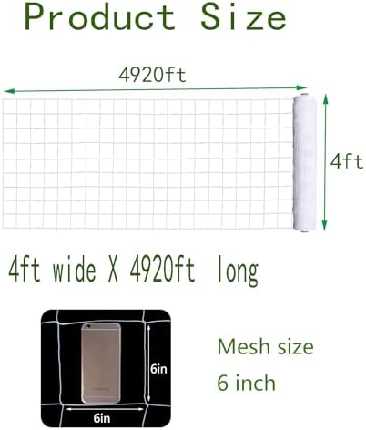 toolazy professional garden trellis netting bulk roll 4ft, close-up detail