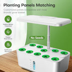 ahopegarden indoor garden hydroponics growing system: 10 pods, close-up detail