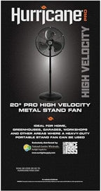 hurricane pro high-velocity oscillating metal stand fan, 3, front angle view