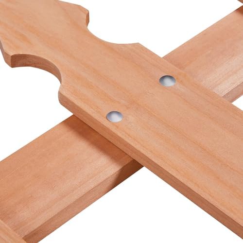 topeakmart 177.5in picket fence for garden, wooden fence on a desk or shelf