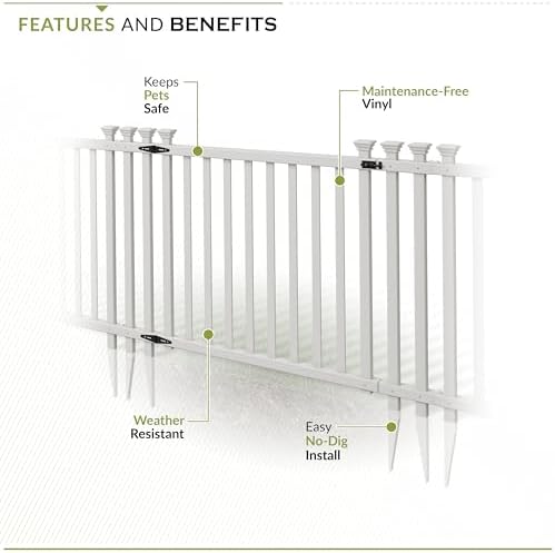 zippity baskenridge picket gate, white vinyl diy no, close-up detail