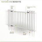 zippity baskenridge picket gate, white vinyl diy no, close-up detail