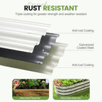 g good gain 2pcs raised garden beds galvanized, close-up detail