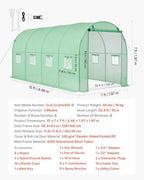 vevor walk-in tunnel greenhouse, 15 x 7 x on a desk or shelf