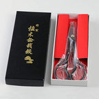 wazakura satsuki bonsai scissors 7in, japanese carbon steel showing dimensions