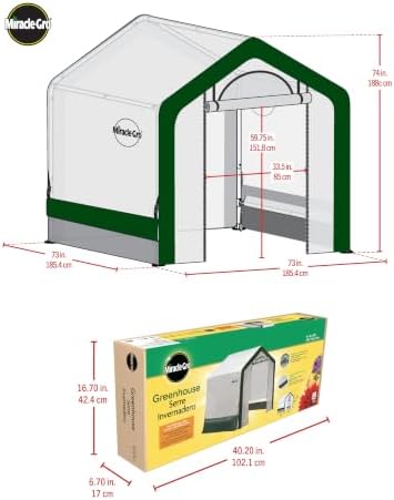 miracle-gro walk-in outdoor greenhouse, clear, 6 x 6, close-up detail
