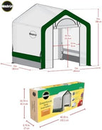miracle-gro walk-in outdoor greenhouse, clear, 6 x 6, close-up detail