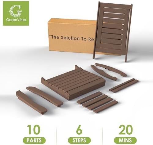 greenvines outdoor rocking chairs set of 2, hdpe, front angle view