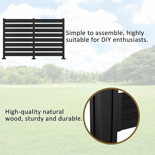 mupater 49'' h×78'' w outdoor fence privacy screen on a desk or shelf