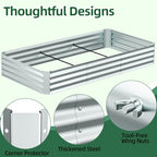 ohuhu 8x4x1 ft raised garden bed outdoor with, package contents