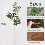 mizii 5pcs artificial loropetalum stems silk leaves 38in shown in use