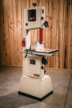 jet 14" woodworking band saw, 1.75 hp, 13" on a desk or shelf