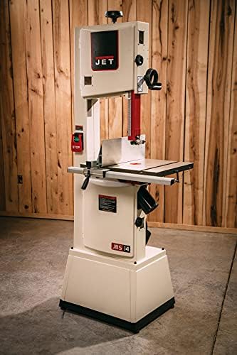 jet 14" woodworking band saw, 1.75 hp, 13" on a desk or shelf