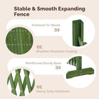 vingli 2 packs expandable garden fence, 27.55in freestanding shown in use