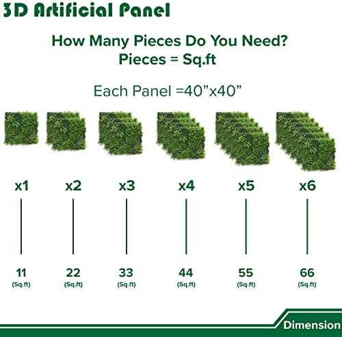 artificial grass wall panels 40"x40"-1pack greenery backdrop faux, package contents