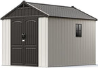 patiowell 8x10 ft resin outdoor storage shed with, view 9