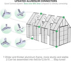 cdcasa 16.5x10.2x10 ft greenhouse for outdoors, extra large showing dimensions