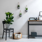 kazai. wall planters -ellie- | hanging ceramic plant, side view
