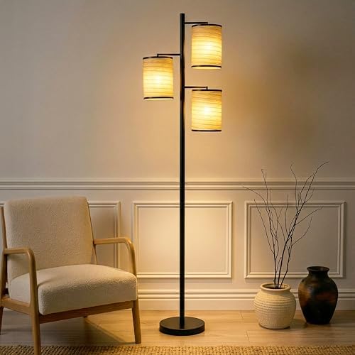 brightech liam floor lamp, great living room décor, package contents