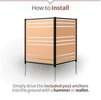 enclo vienna privacy screen, cedar vinyl diy no, side view