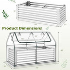 s afstar 3-in-1 raised garden bed with greenhouse, front angle view