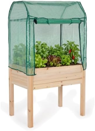 backyard expressions elevated raised garden bed with greenhouse, main product view