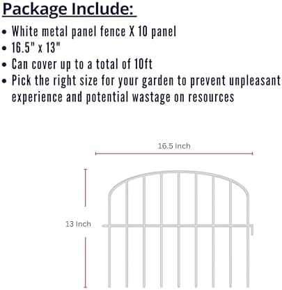 shoplala garden fence border (10 panels) 13in(l) x shown in use