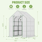 walk in greenhouses, 57 x 57 x 76 shown in use