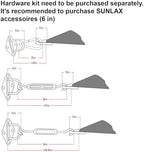 sunlax sun shade sail 10' x 10' x, close-up detail