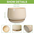 g epgardening ceramic planter, 7 inch plant pots, close-up detail