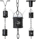8.5 ft rain chain with 12 aluminum cups, main product view