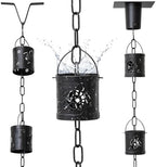 8.5 ft rain chain with 12 aluminum cups, main product view