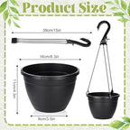roshtia 24 pcs 6.3 inch plastic hanging pots shown in use